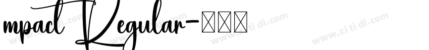 mpact Regular字体转换